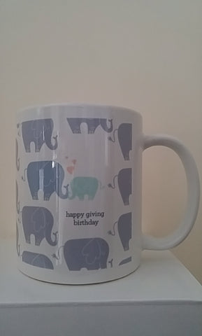 Giving Birthday Elephant Mug
